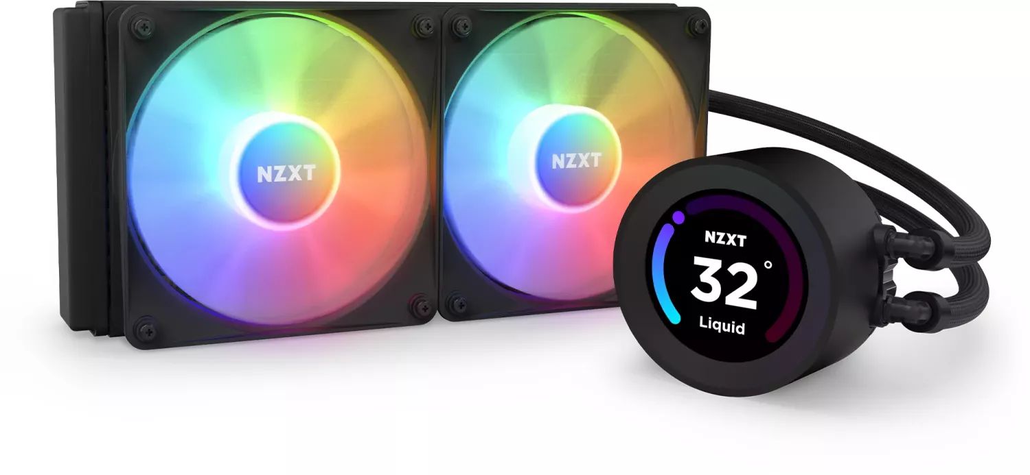 Ventilátorok, Hűtők, Előlapi panelek NZXT Kraken Elite 240 RGB Black