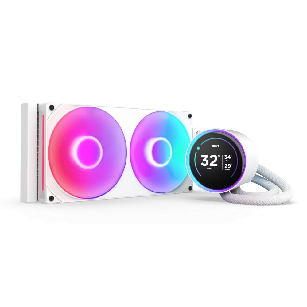 Ventilátorok, Hűtők, Előlapi panelek NZXT Kraken Elite 280 RGB (2024) White