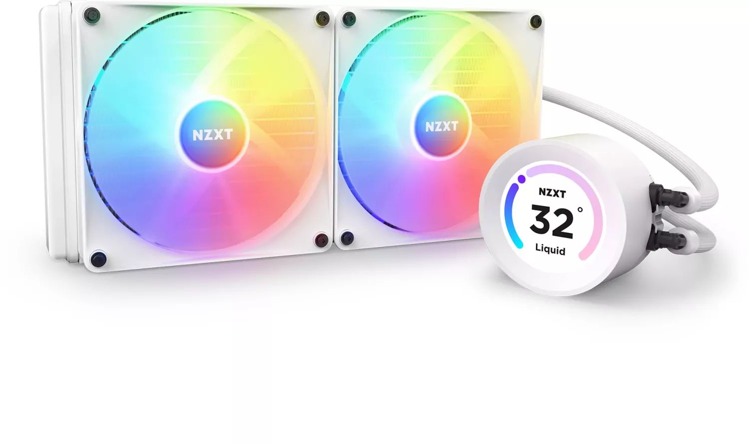 Ventilátorok, Hűtők, Előlapi panelek NZXT Kraken Elite 280 RGB White