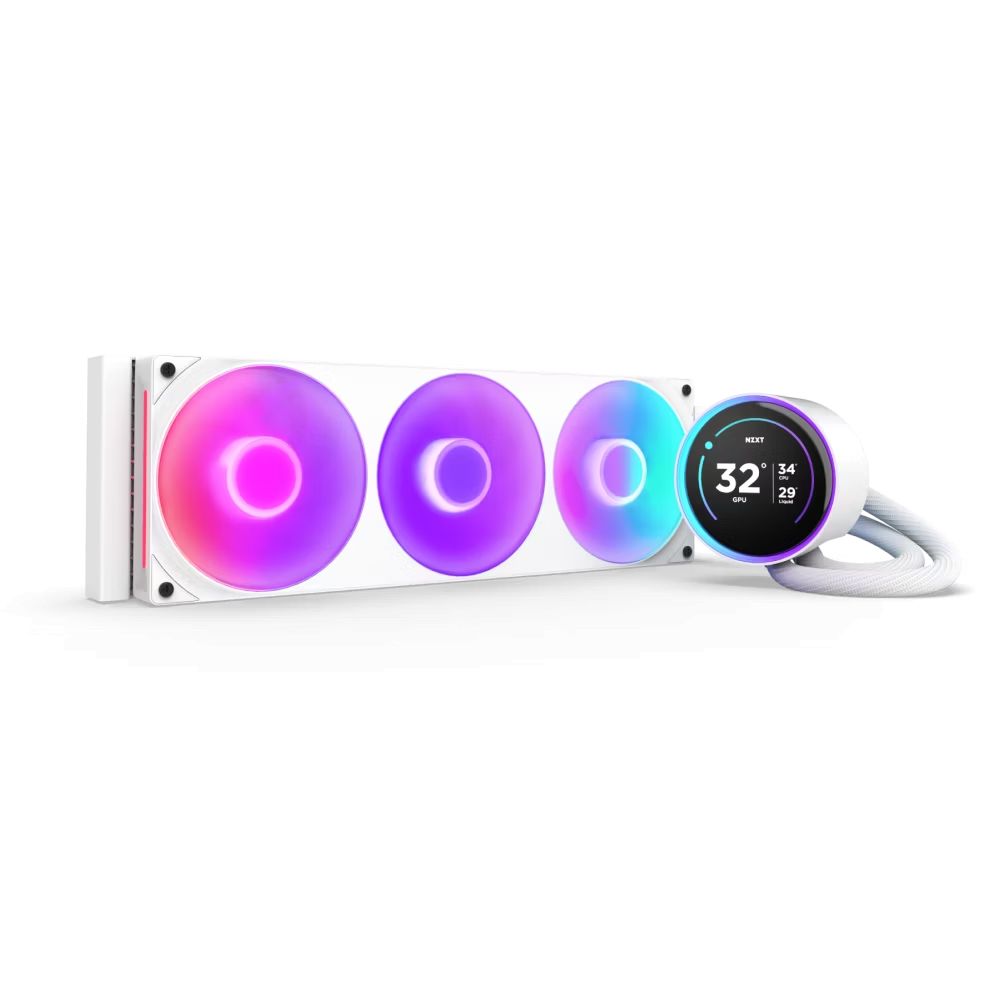 Ventilátorok, Hűtők, Előlapi panelek NZXT Kraken Elite 360 RGB (2024) White