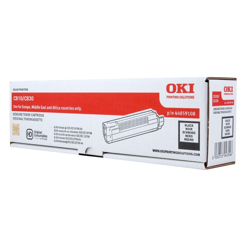 Toner Oki C810/C830 8000 oldal Black
