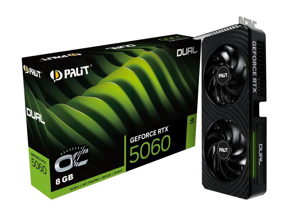 Videókártya Palit GeForce RTX5060 8GB DDR7 Dual OC
