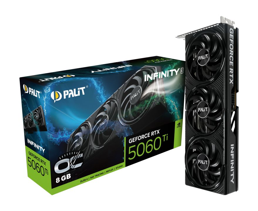 Videókártya Palit GeForce RTX5060Ti 8GB DDR7 Infinity 3 OC