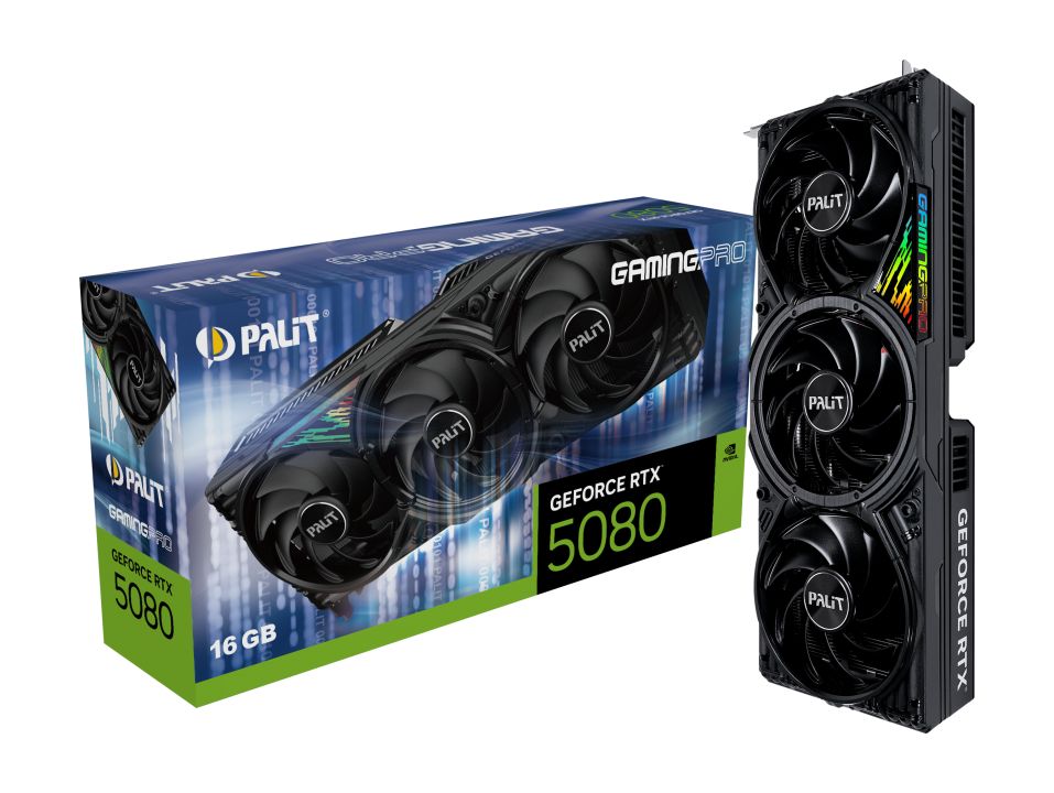 Videókártya Palit GeForce RTX5080 16GB DDR7 GamingPro