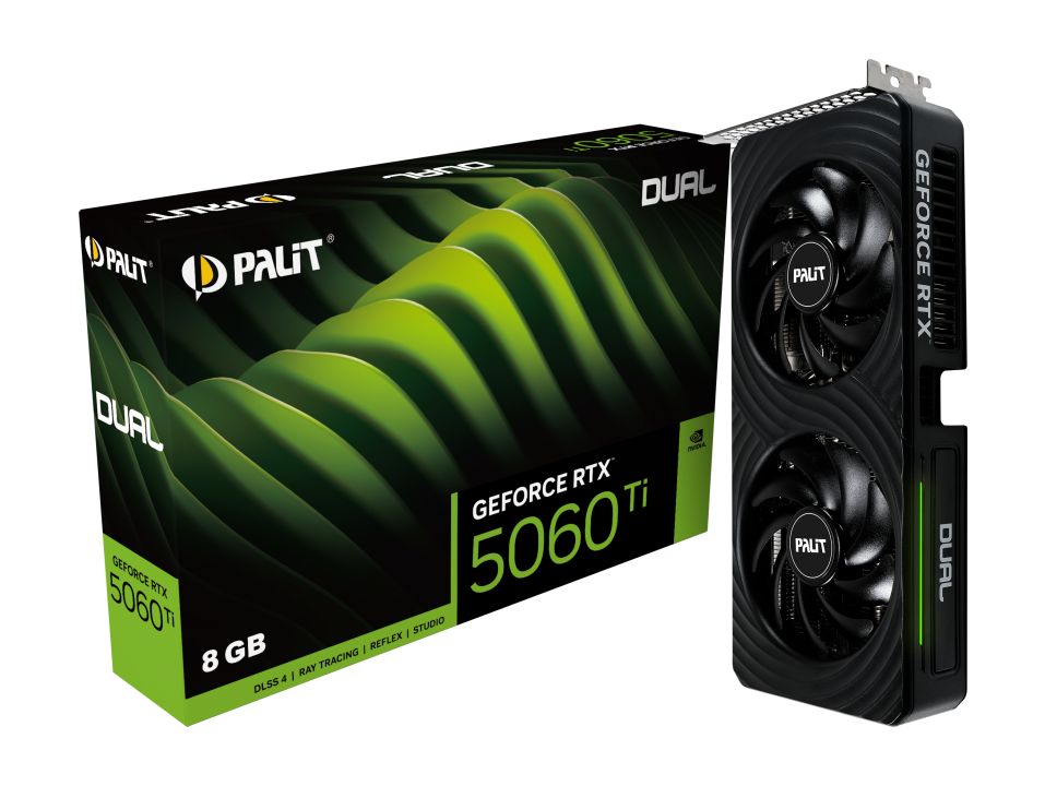 Videókártya Palit GeForce RTX5060Ti 8GB DDR7 Dual