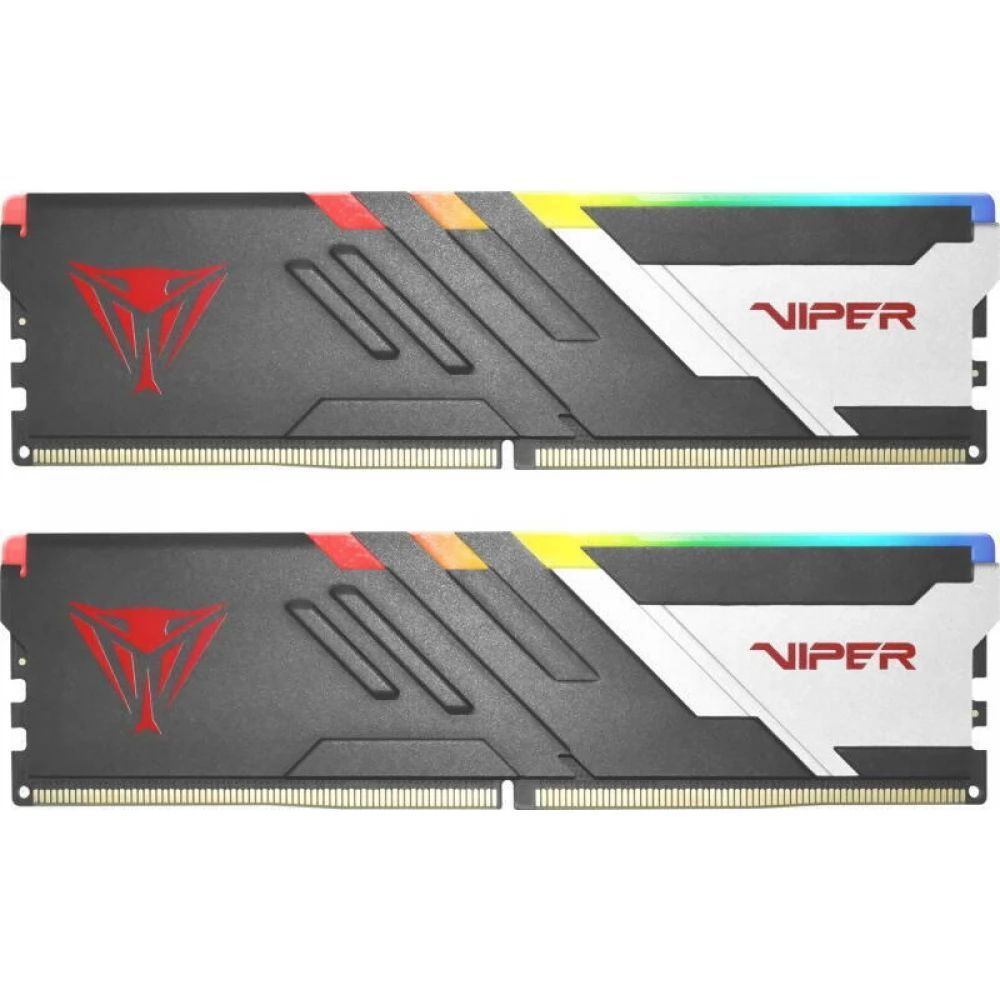 Memória Patriot 32GB DDR5 6400MHz Kit(2x16GB) Viper RGB Black/White