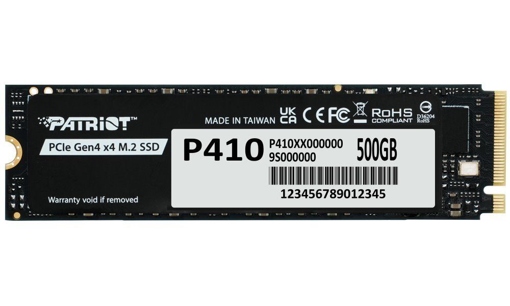 Winchester SSD Patriot 500GB M.2 2280 NVMe P410 Black
