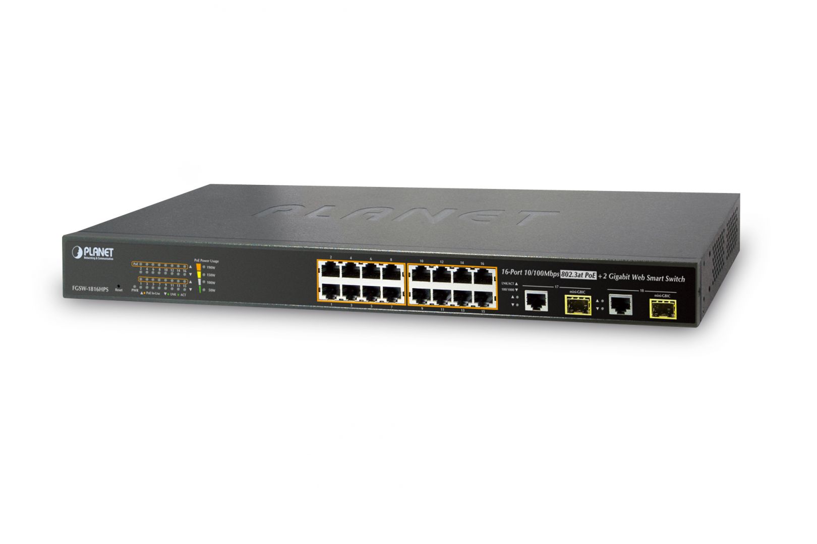 Switch Planet PLANET managed Fast Ethernet PoE Switch