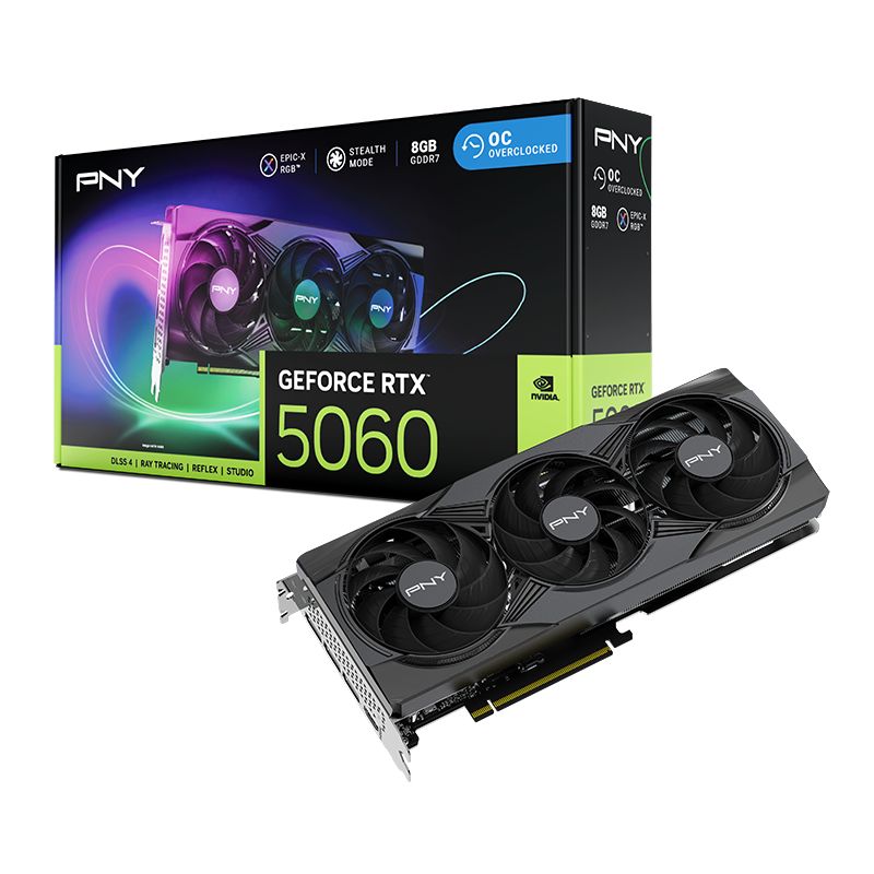 Videókártya PNY GeForce RTX5060 8GB DDR7 ARGB OC