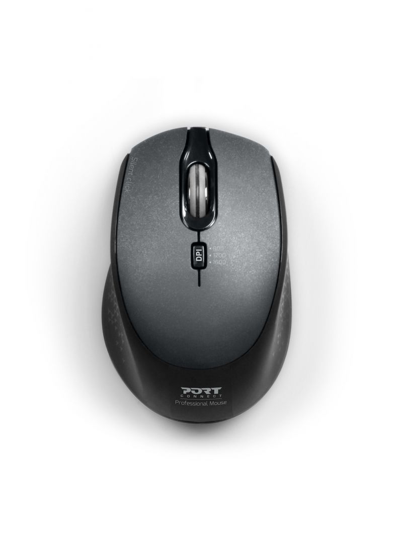 Egér Port Designs Silent Wireless mouse Black