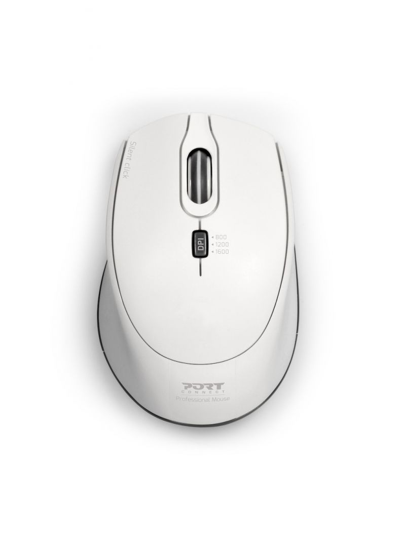 Egér Port Designs Silent Wireless mouse White