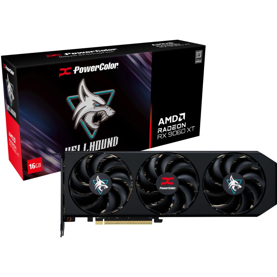 Videókártya PowerColor RX9060 XT 16GB DDR6 Hellhound