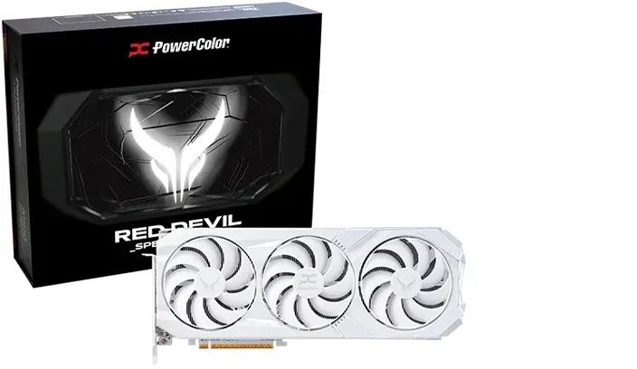 Videókártya PowerColor RX9070 XT 16GB DDR6 Red Devil Spectral White