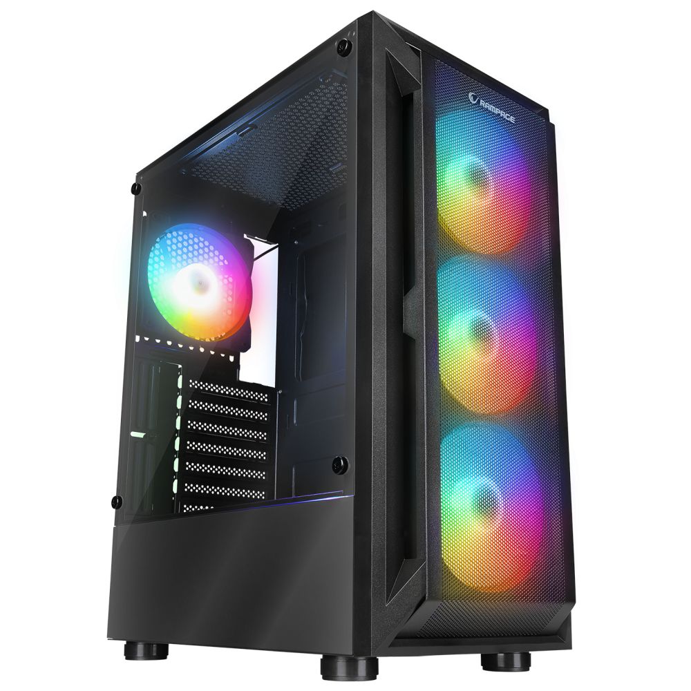 Ház Rampage SHIVA RGB Tempered Glass Black
