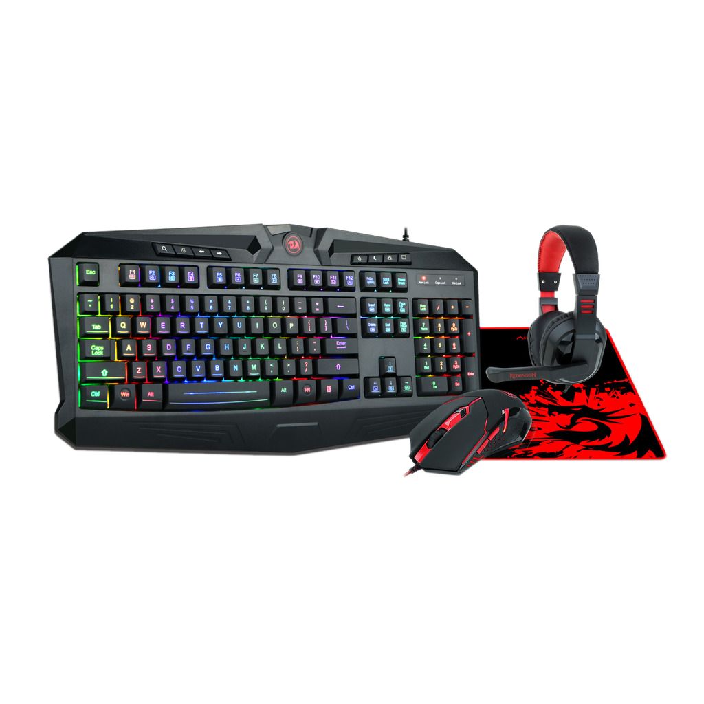 Billentyűzet Redragon S101-BA Gaming Combo 4 in 1 Black/Red HU