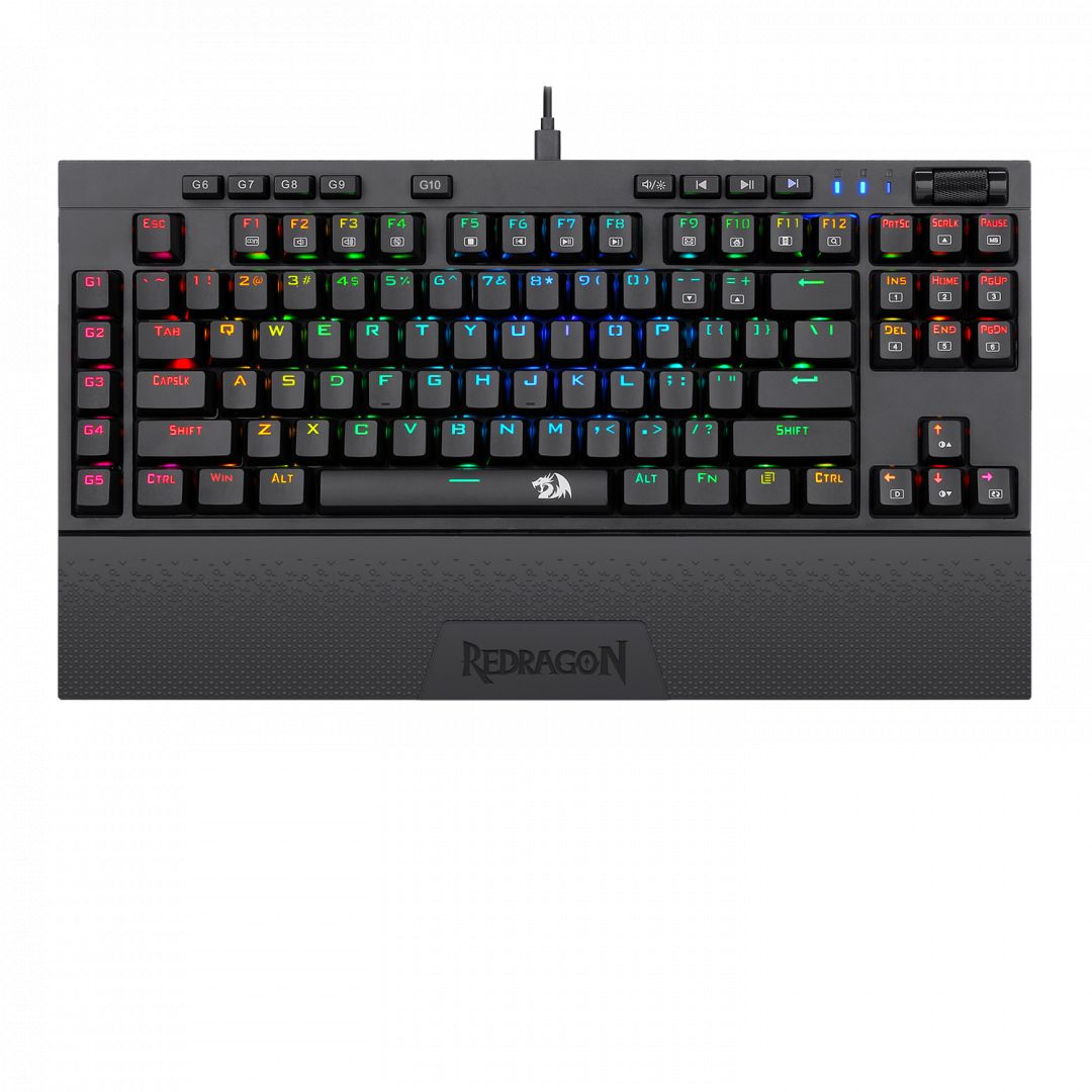Billentyűzet Redragon Vishnu RGB Wireless/Wired Blue Mechanical Gaming Keyboard Black HU