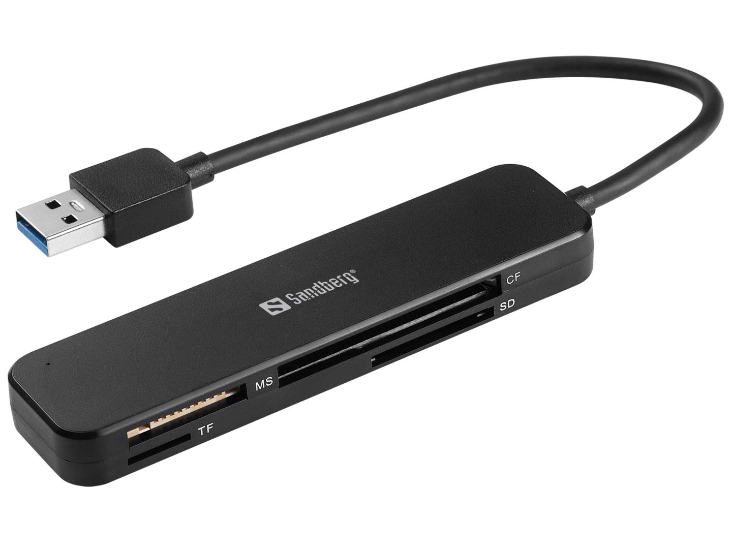 Kártyaolvasó Sandberg USB 3.0 Pocket Card Reader Black