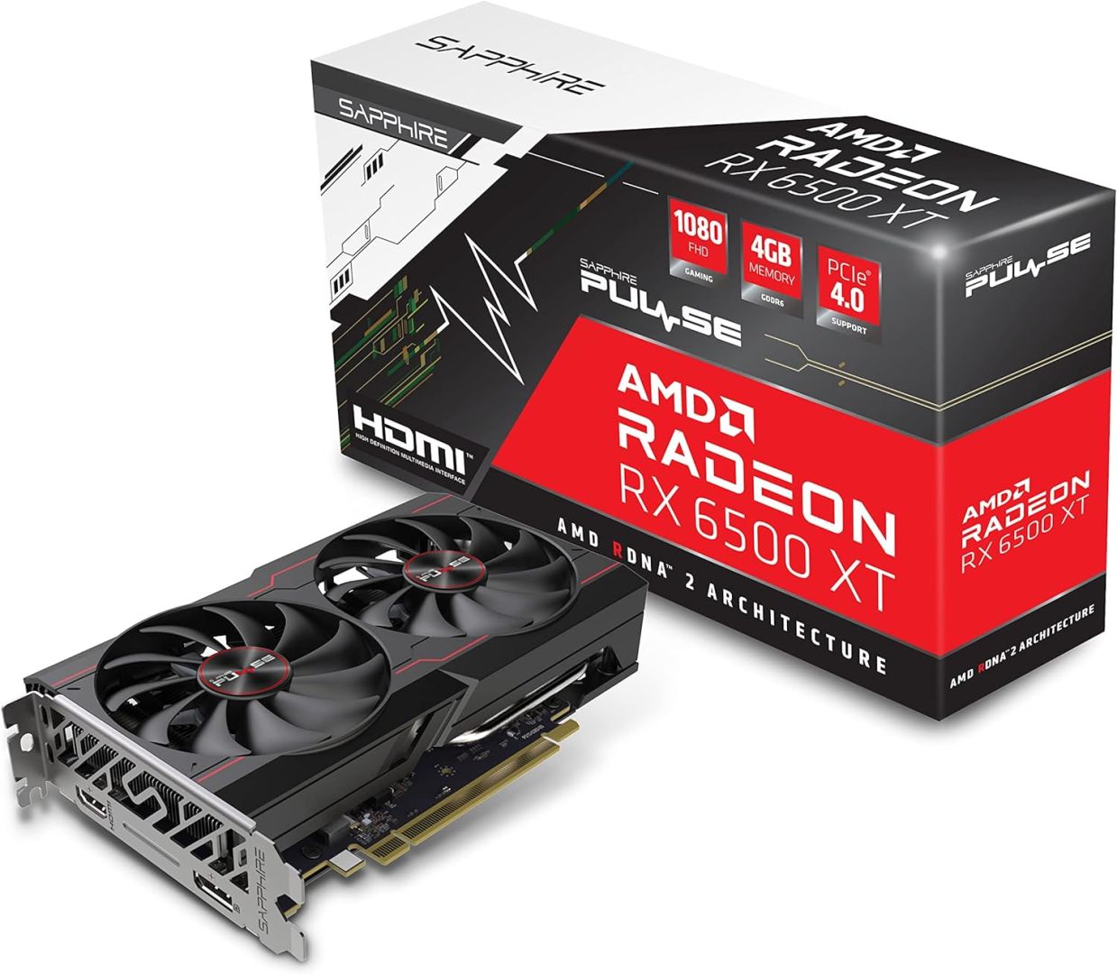 Videókártya Sapphire Radeon RX6500 XT 4GB DDR6 Pulse Gaming OC