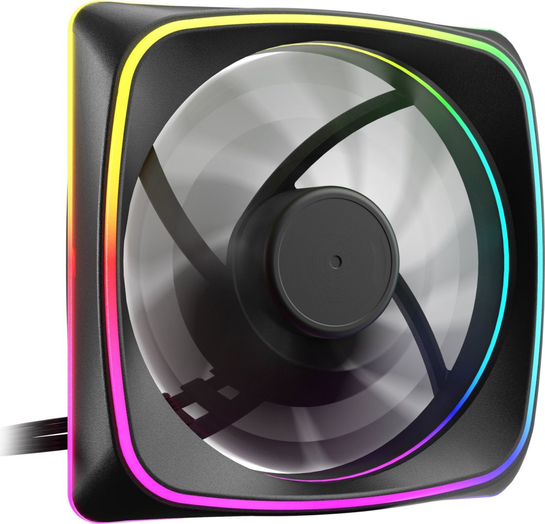 Ventilátorok, Hűtők, Előlapi panelek Sharkoon RGB Shark Lights PWM Black