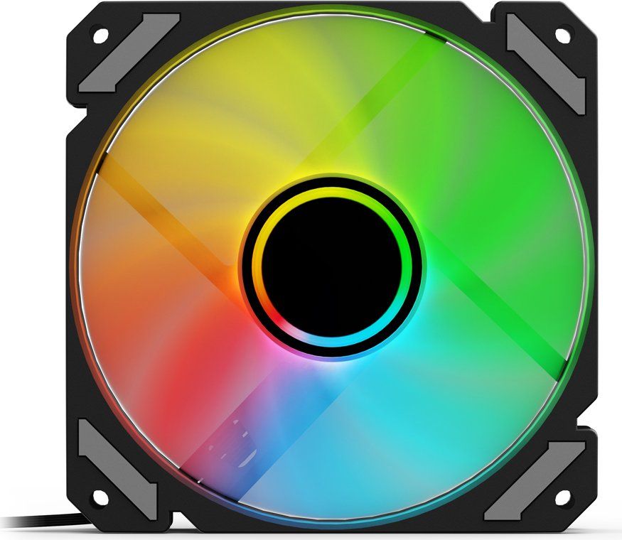 Ventilátorok, Hűtők, Előlapi panelek Sharkoon Shark Mirror PWM RGB Black