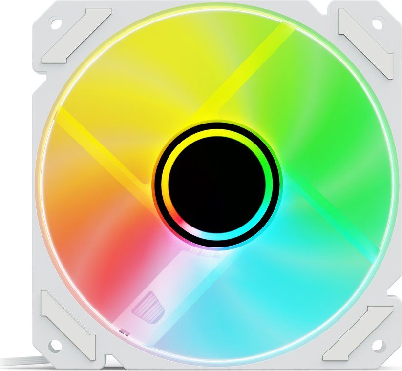 Ventilátorok, Hűtők, Előlapi panelek Sharkoon Shark Mirror PWM RGB White