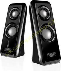 Hangszóró Sweex SP300 2.0 Speaker Set Arena Black/Silver Hangszóró Sweex SP300 2.0 Speaker Set Arena Black/Silver