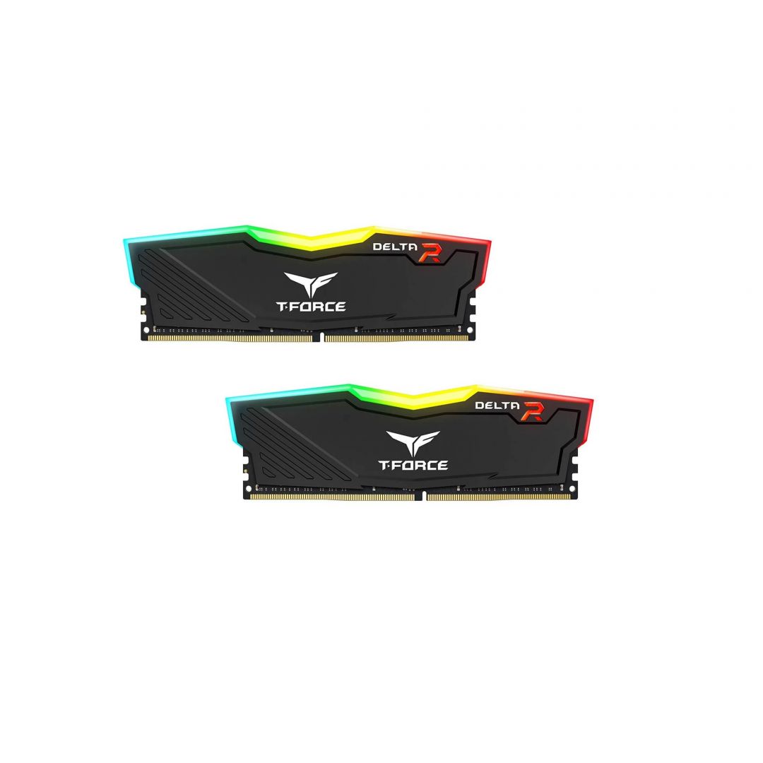 Memória TeamGroup 16GB DDR4 3600MHz Kit(2x8GB) Delta RGB Black
