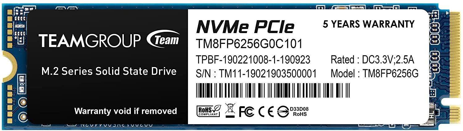 Winchester SSD TeamGroup 256GB M.2 2280 NVMe MP33