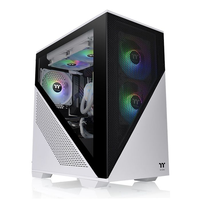 Ház Thermaltake Divider 170 TG Snow ARGB Micro Chassis Tempered Glass White/Black
