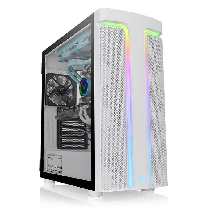 Ház Thermaltake H590 TG Snow ARGB Tempered Glass White