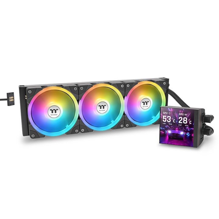Ventilátorok, Hűtők, Előlapi panelek Thermaltake MAGFloe 360 Ultra ARGB Sync AIO Liquid Cooler Black