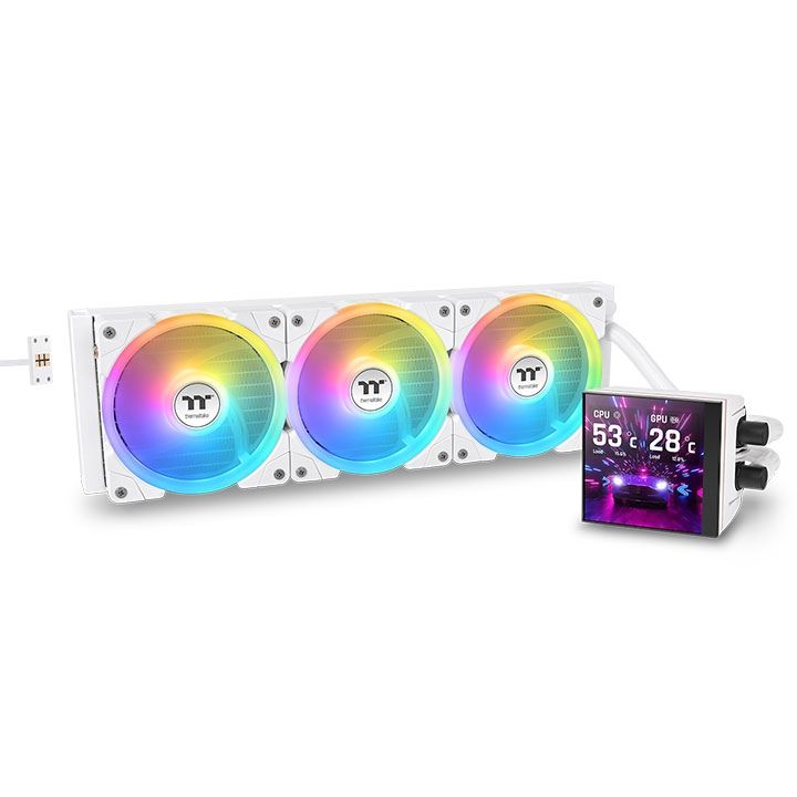 Ventilátorok, Hűtők, Előlapi panelek Thermaltake MAGFloe 420 Ultra ARGB Sync AIO Liquid Cooler Snow Edition White