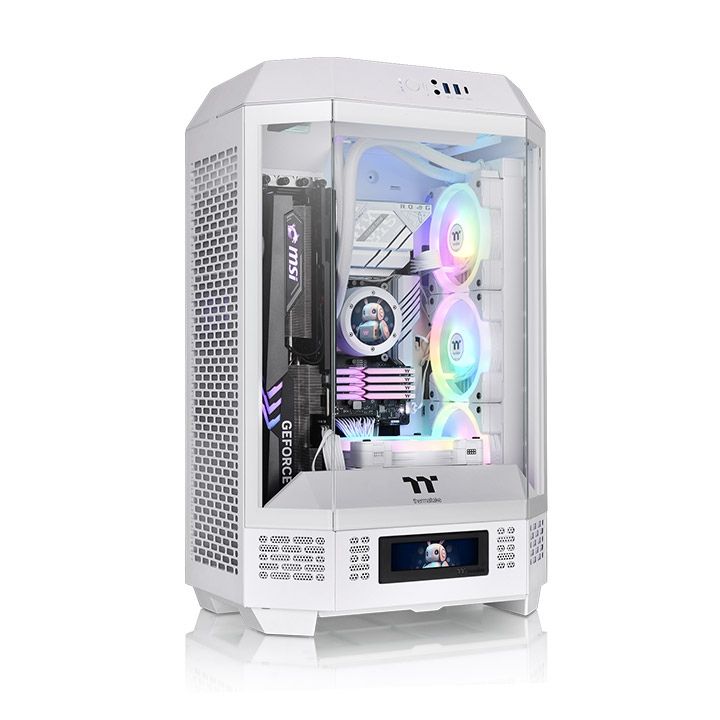 Ház Thermaltake The Tower 300 Tempered Glass Swon White