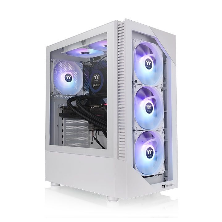 Ház Thermaltake View 200 TG ARGB Tempered Glass Snow White