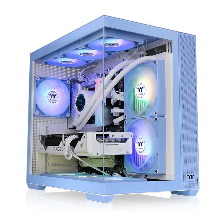Ház Thermaltake View 380 ARGB Tempered Glass Hydrangea Blue