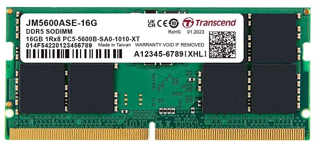 Memória (notebook) Transcend 16GB DDR5 5600MHz SODIMM