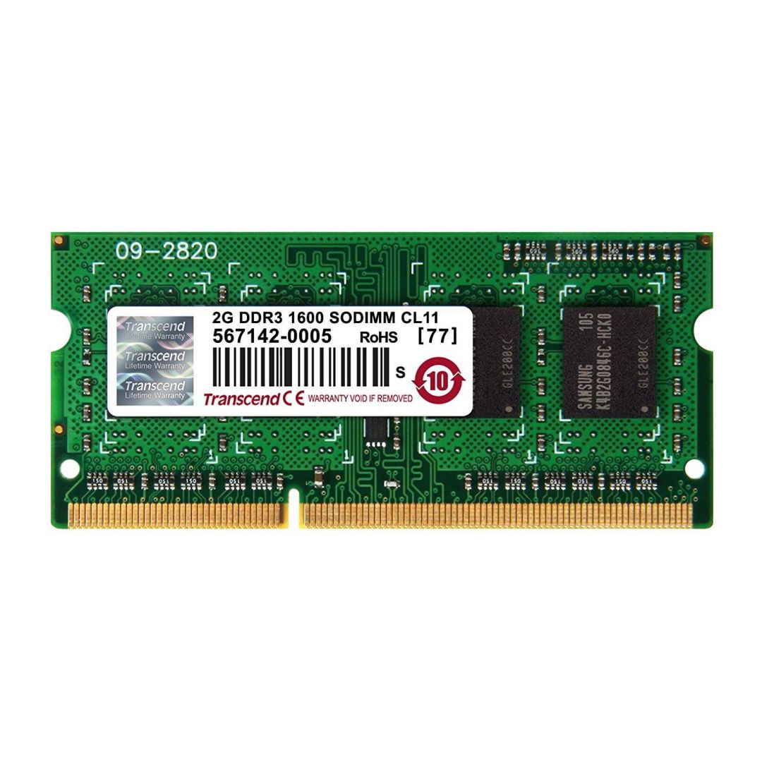 Memória (notebook) Transcend 2GB DDR3 1600MHz SODIMM