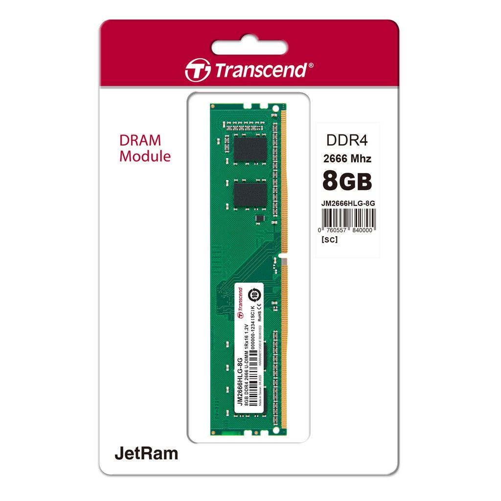 Memória Transcend 8GB DDR4 2666Mhz JetRAM