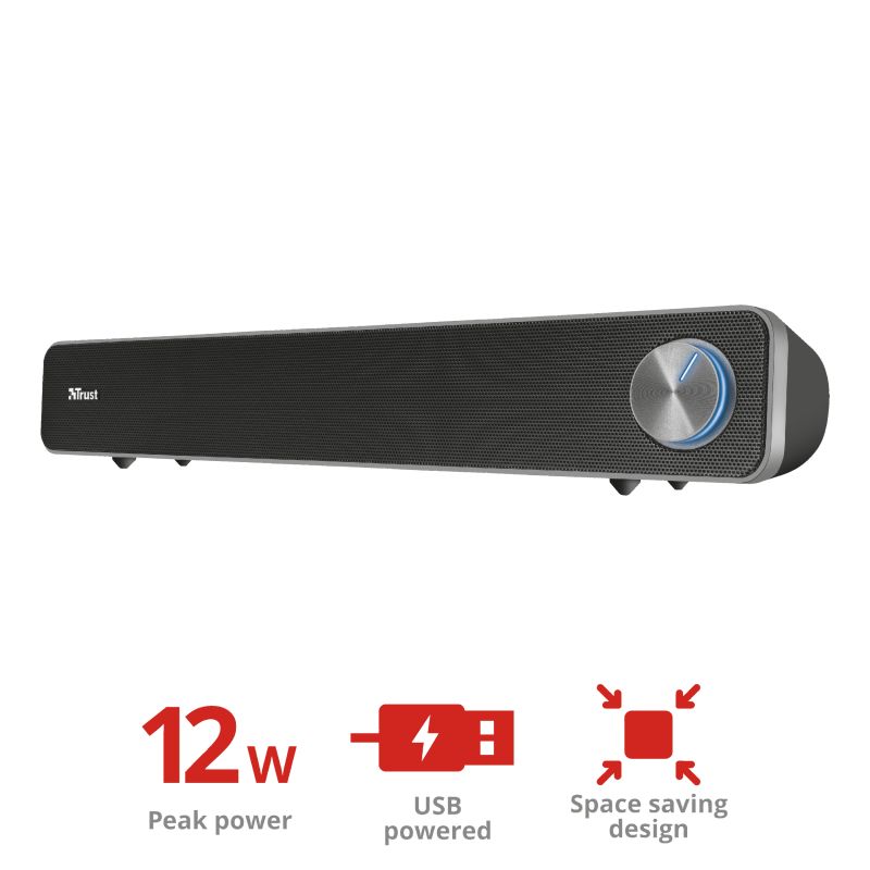 Hangszóró Trust Arys Soundbar for PC Black
