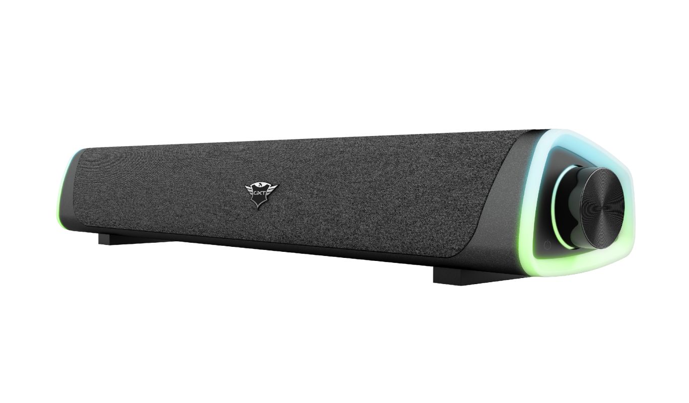 Hangszóró Trust GXT 620 Axon RGB Illuminated Soundbar Black