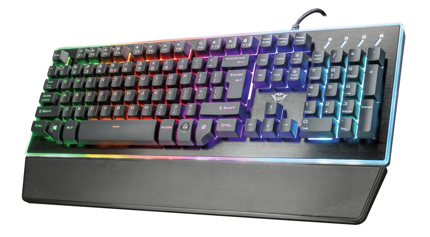 Billentyűzet Trust GXT 860 Thura Semi-mechanical Keyboard Black UK