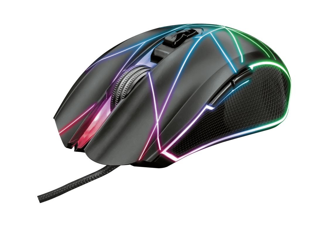 Egér Trust GXT160X True RGB Gamer mouse Black