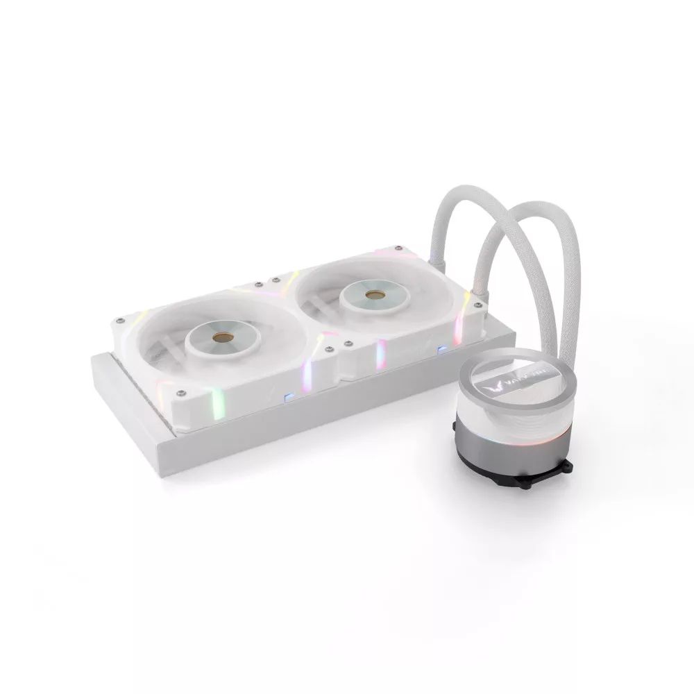 Ventilátorok, Hűtők, Előlapi panelek Valkyrie Dragonfang 240 ARGB AiO CPU Liquid Cooler White