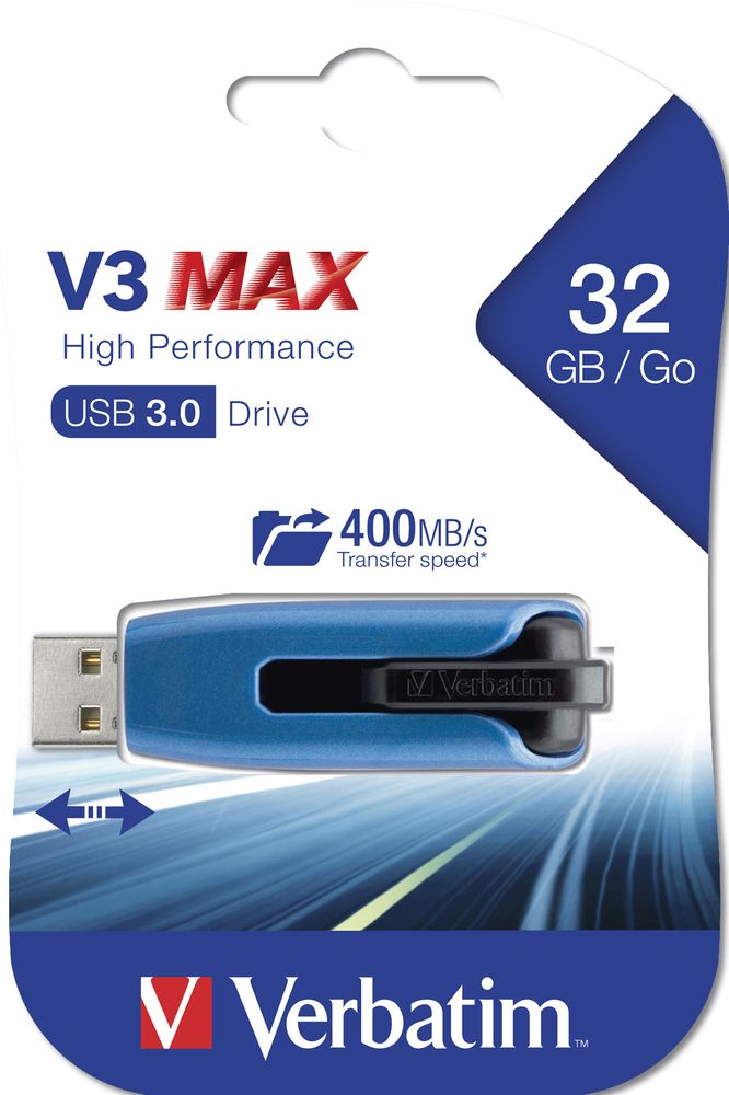 USB Flash RAM Verbatim 32GB V3 MAX USB3.0 Blue