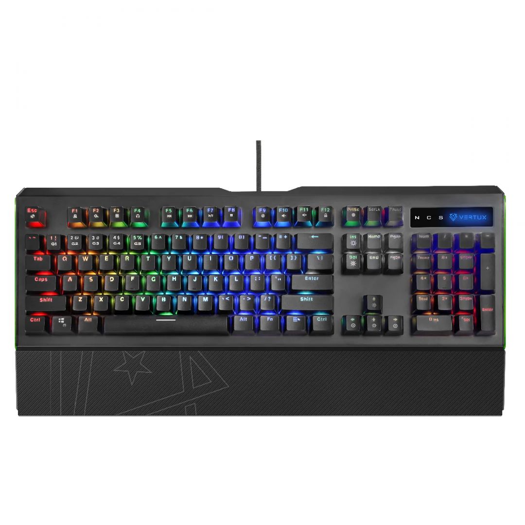 Billentyűzet VERTUX Toucan Mechanical Gaming Keyboard Black US