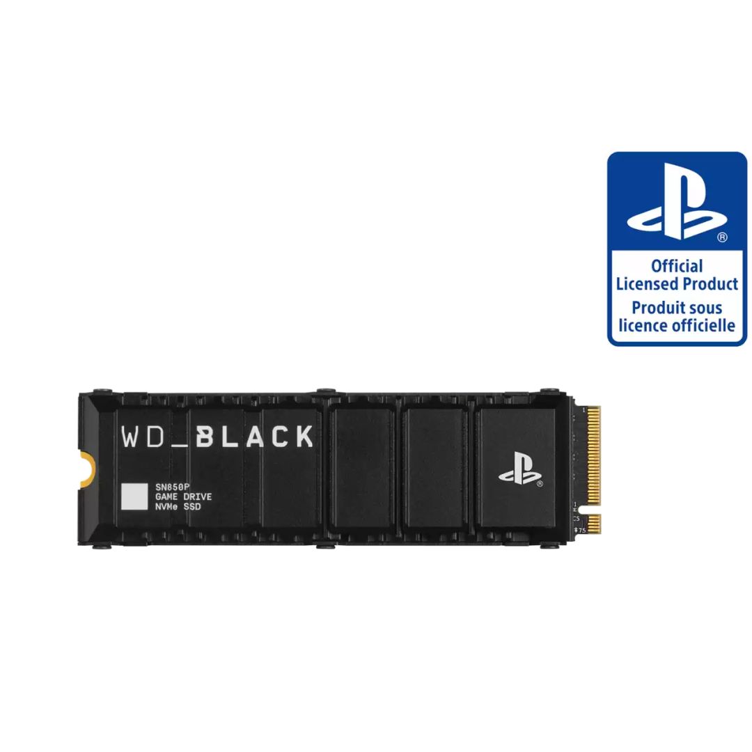 Winchester SSD Western Digital 2TB M.2 2280 NVMe SN850P for PS5 with Heatsink Black
