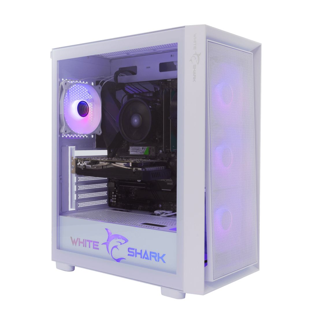 Ház White Shark Warhead 3 Tempered Glass White