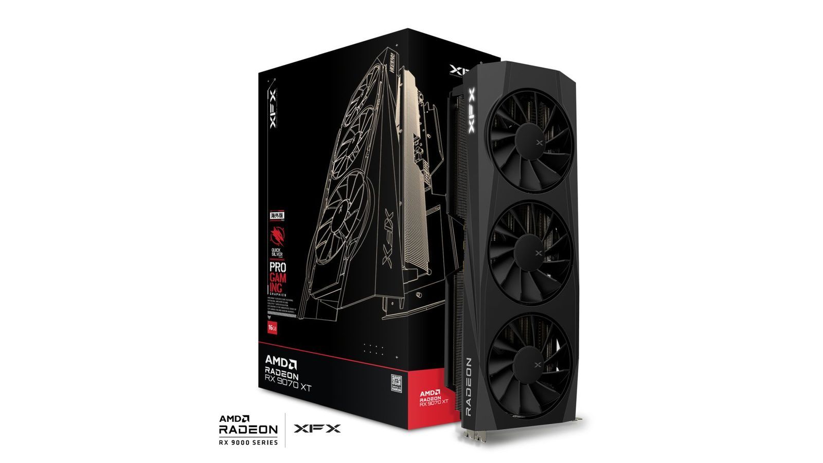 Videókártya XFX RX9070 XT 16GB DDR6 Quicksilver Gaming Edition
