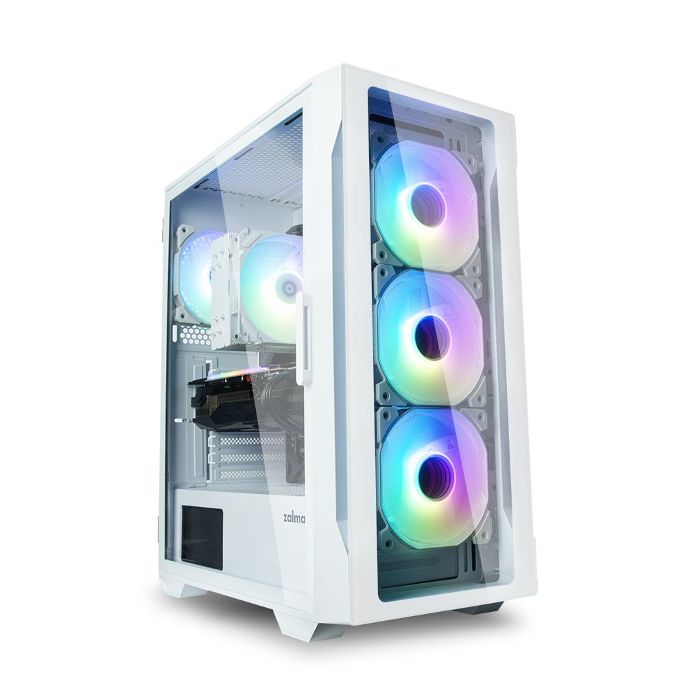 Ház Zalman I3 Neo TG Tempered Glass White
