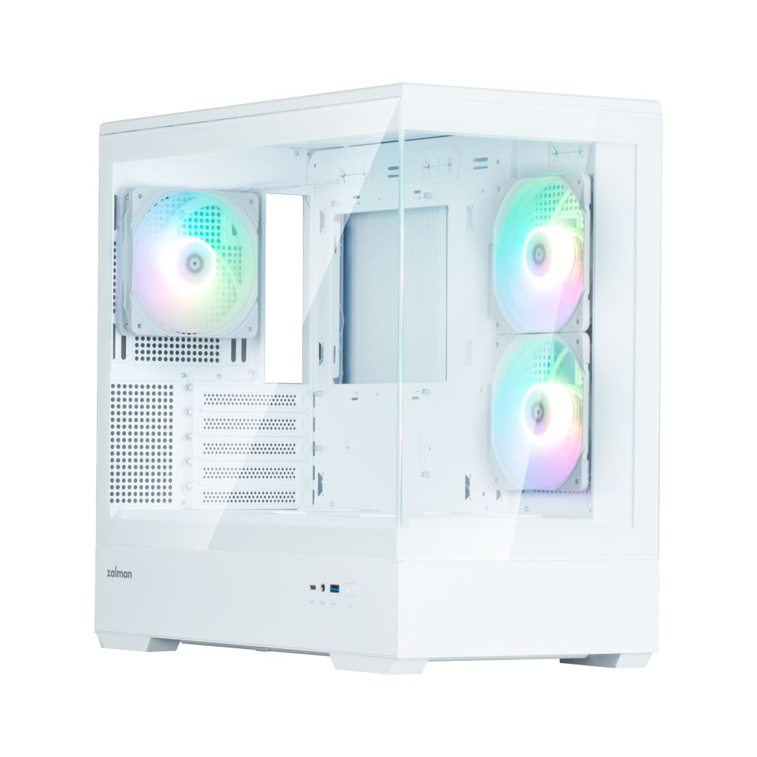 Ház Zalman P30 V2 Tempered Glass White